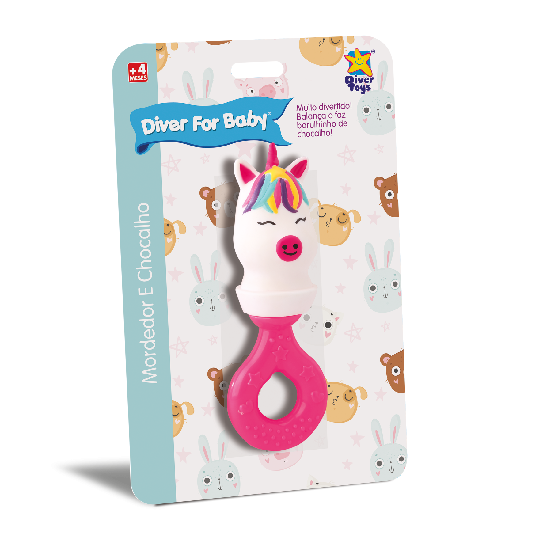 Diver for Baby - Mordedor e Chocalho Unicórnio 