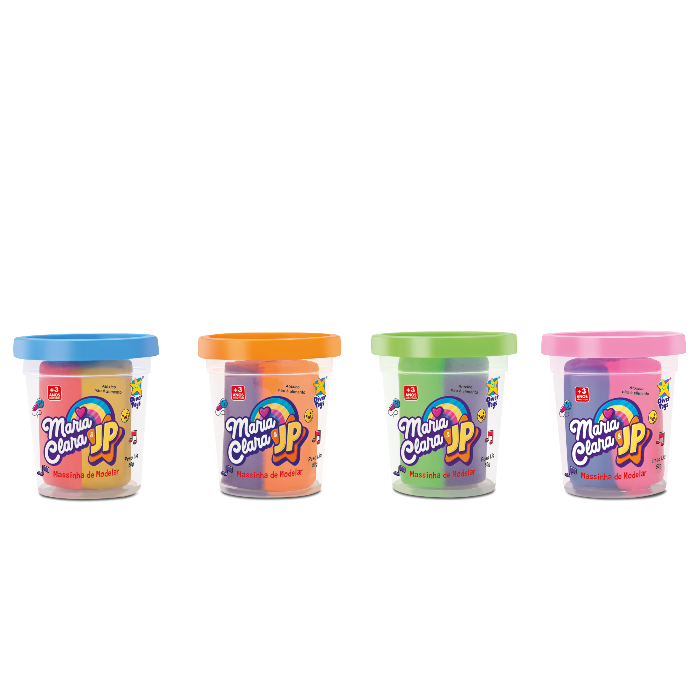 Maria Clara & JP - Massinha de Modelar 48 unidades
