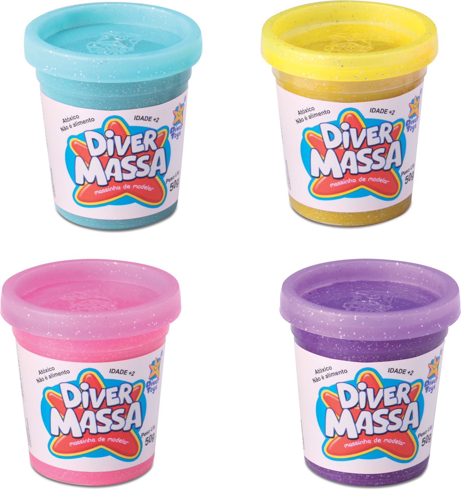 Diver Massas Glitter - Display 48 unidades